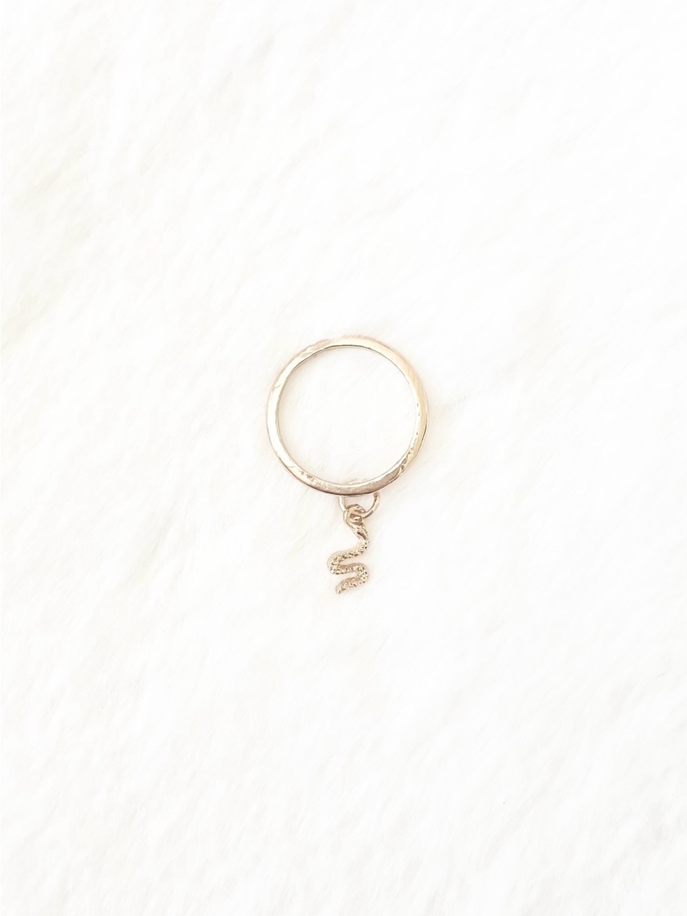5/$15 🩷 MUST BUNDLE Delicate Gold Snake Charm Ring - Women Jewelry